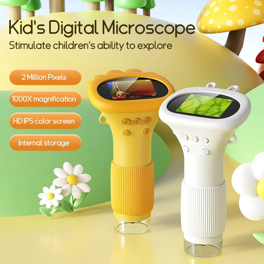 Kids Microscope 1000x Magnifier With 200 Megapixels With LED Photo Video Function