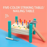 Interactive Nailing Wooden Table Activity Hammering Bench