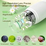 Kids Microscope 1000x Magnifier With 200 Megapixels With LED Photo Video Function
