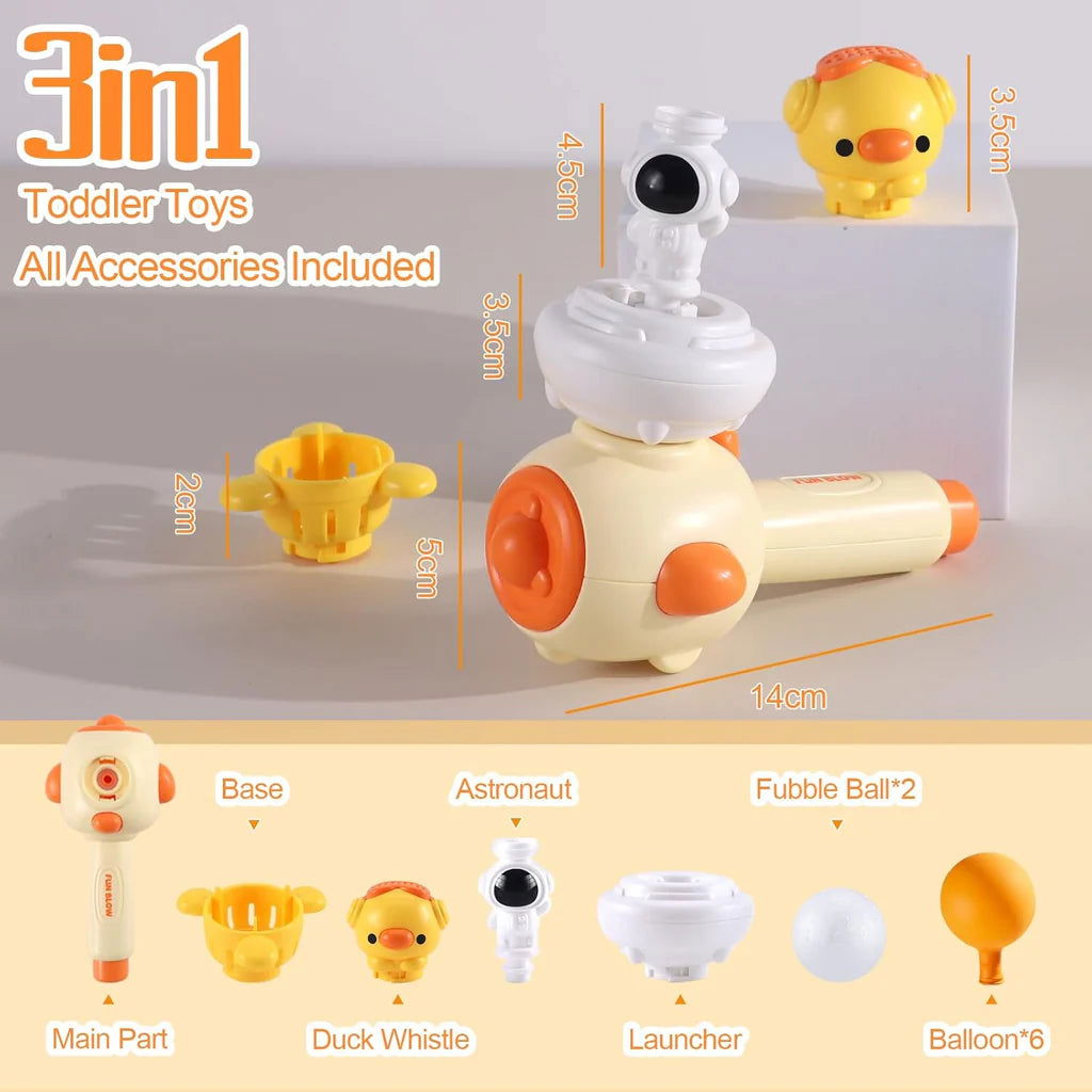 3 in 1 Breathing Exercise Ball Blower Toy For Kids - KidoKraze