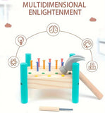 Interactive Nailing Wooden Table Activity Hammering Bench