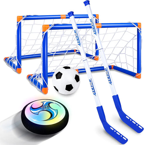 Hover Hockey Set with Rechargeable Hover Soccer 2 Goals