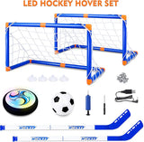 Hover Hockey Set with Rechargeable Hover Soccer 2 Goals