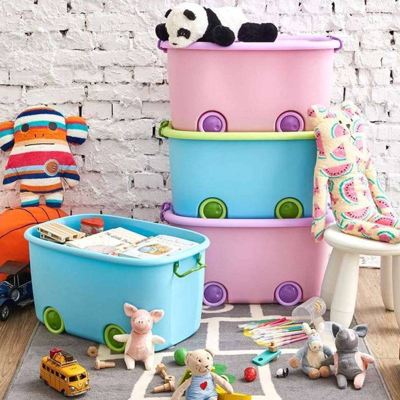 Aqua Multi-Purpose Plastic Extra Large Storage Container Box - KidoKraze