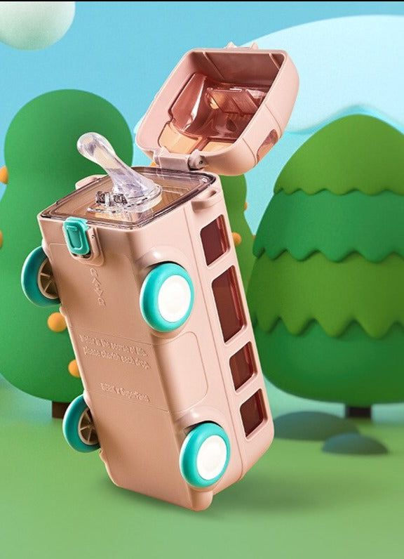 BUS SHAPE WATER BOTTLE WITH STRAP - KidoKraze