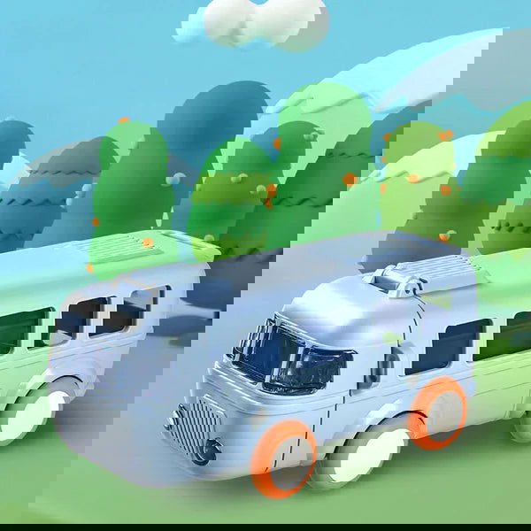 BUS SHAPE WATER BOTTLE WITH STRAP - KidoKraze