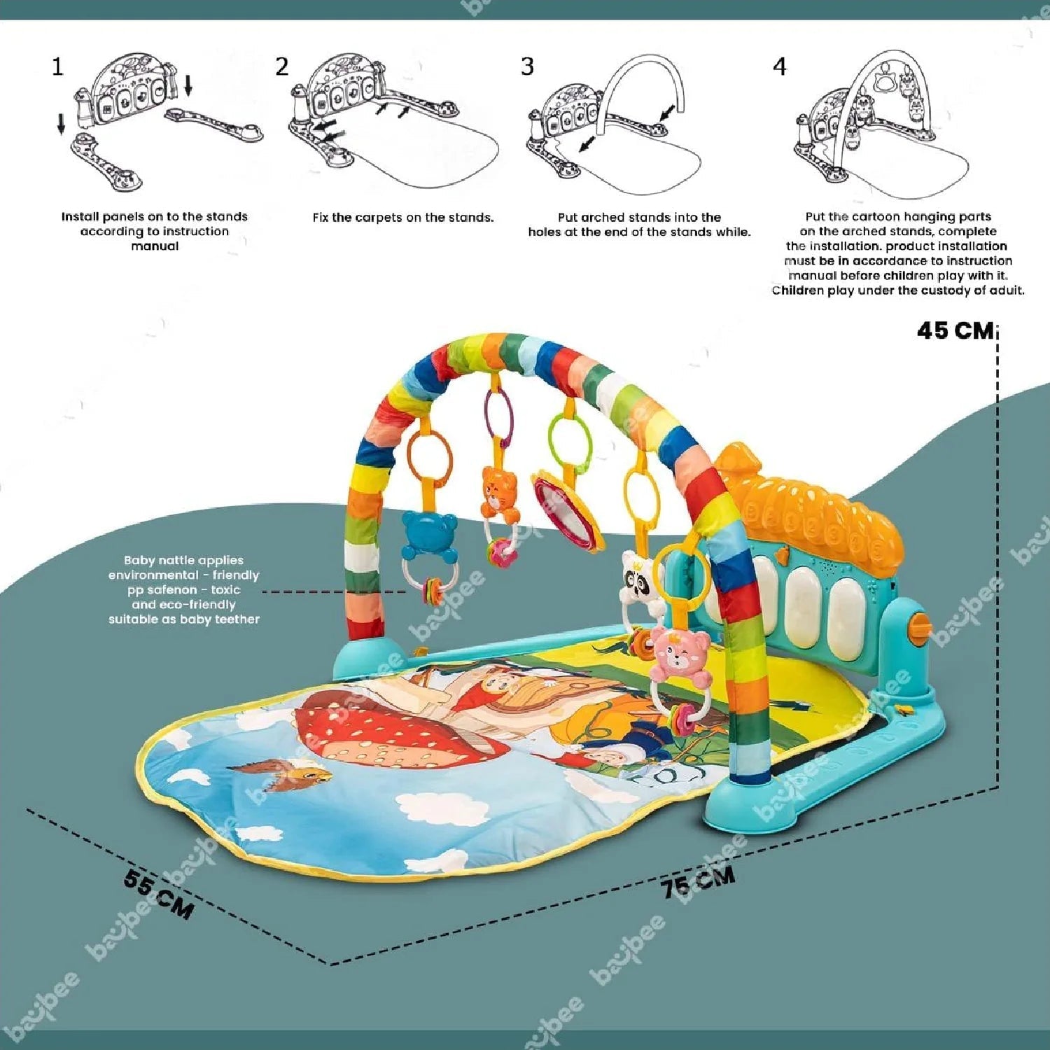 Baby Piano Play Gym - KidoKraze