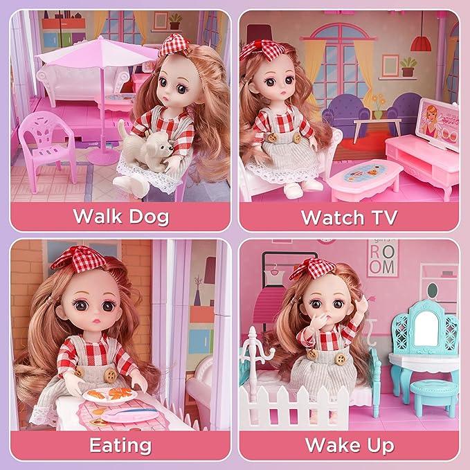 Beautiful Doll Villa Set 81 Pc for Girls - KidoKraze
