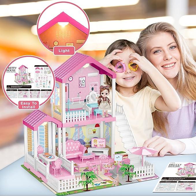 Beautiful Doll Villa Set 81 Pc for Girls - KidoKraze