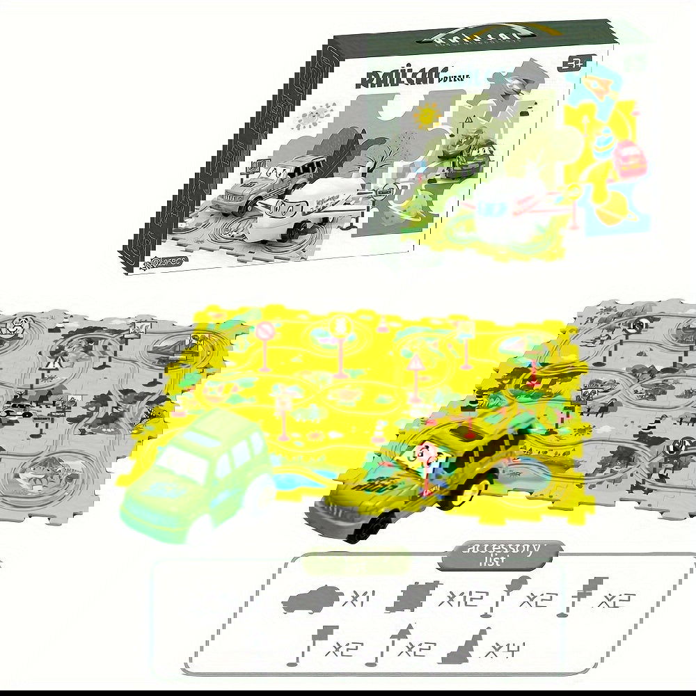 CHILDREN'S EDUCATIONAL PUZZLE TRACK CAR PLAY SET - KidoKraze