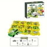 CHILDREN'S EDUCATIONAL PUZZLE TRACK CAR PLAY SET - KidoKraze