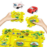 CHILDREN'S EDUCATIONAL PUZZLE TRACK CAR PLAY SET - KidoKraze