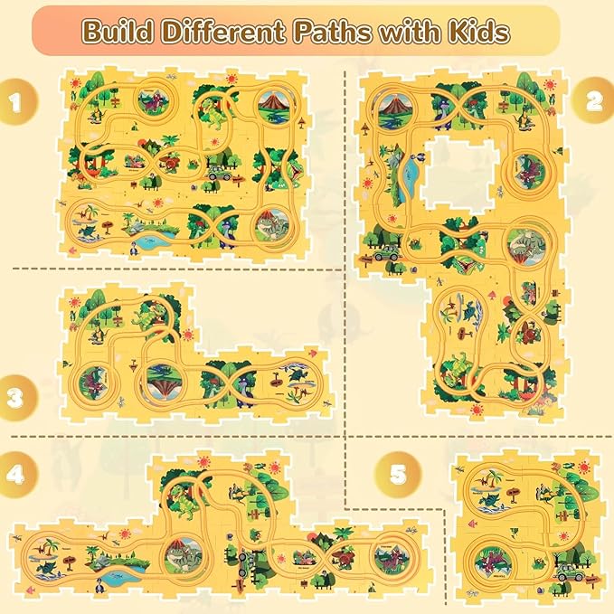 CHILDREN'S EDUCATIONAL PUZZLE TRACK CAR PLAY SET - KidoKraze