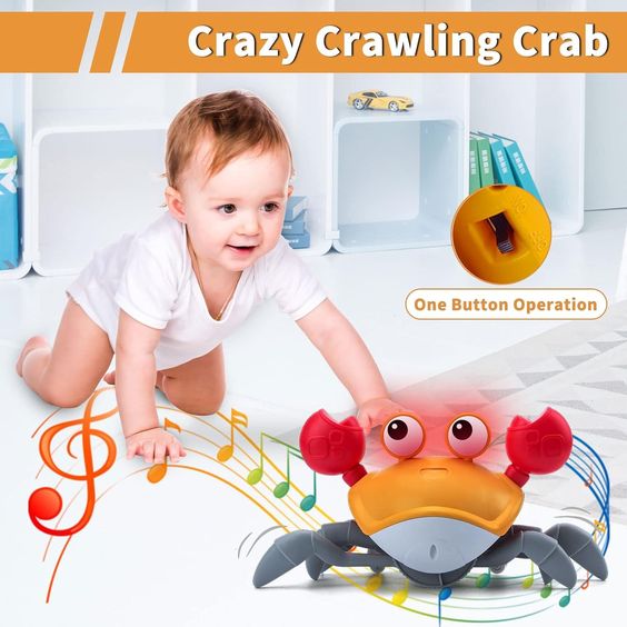 Crawling Crab Musical Toy with Infrared Sensors - KidoKraze