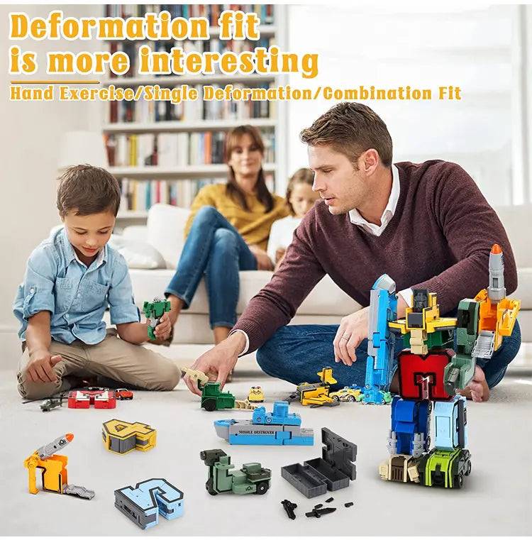 Digital Deformation Robot Toy 0 to 9 Complete Set - KidoKraze