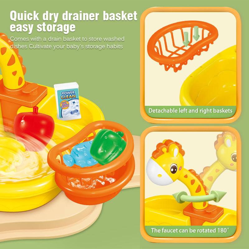Electric Dishwasher Kitchen Sink Toy - KidoKraze