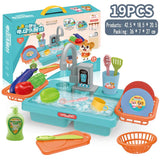 Electric Dishwasher Sink Kitchen Set For Kids - KidoKraze