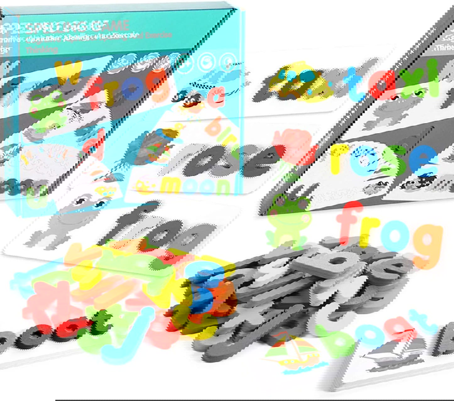 Engaging Kids Wooden Alphabet Spelling Game - KidoKraze