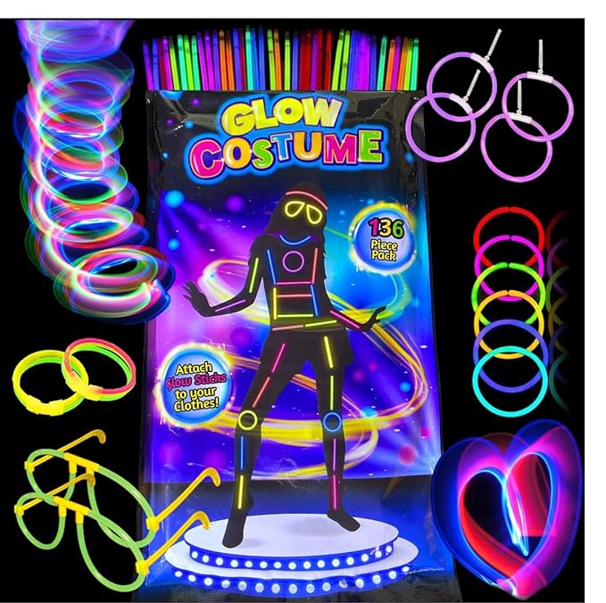 Glowing Costume Set (136 Pieces) - KidoKraze