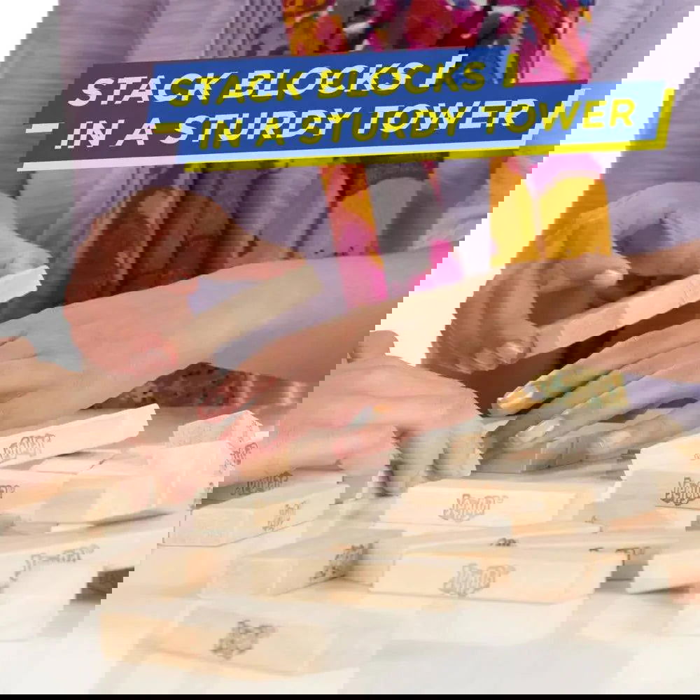 Jenga Classic Game with hardwood Blocks - KidoKraze