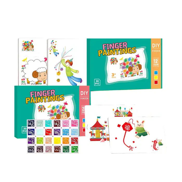 Kids Finger Painting Doodle Coloring Book - KidoKraze