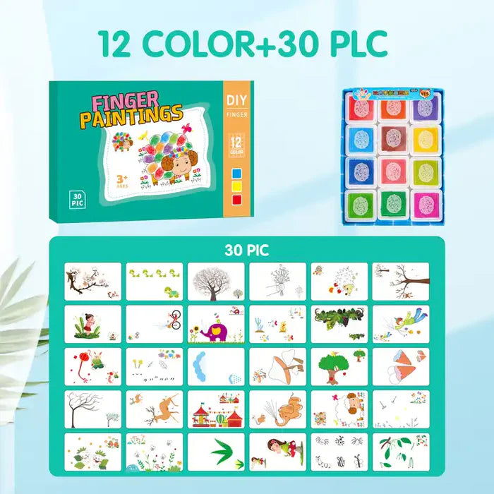 Kids Finger Painting Doodle Coloring Book - KidoKraze