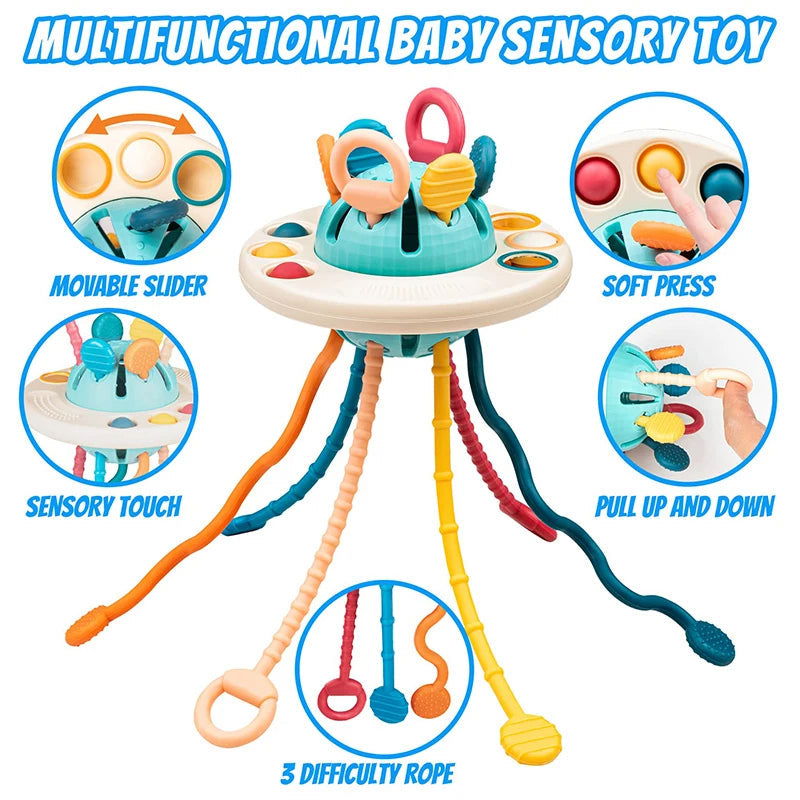 Montessori Sensory Pull String Toy - KidoKraze