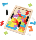 Multicolor Wooden Jigsaw Blocks - KidoKraze