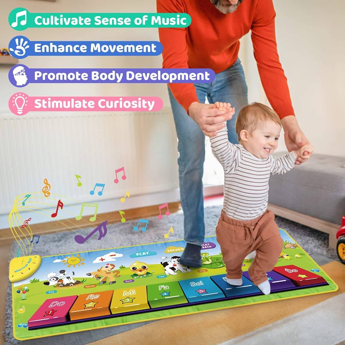Piano Educational Playmat For Kids - KidoKraze