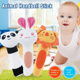 Plush Animal Hand Cranked Stick Stuff Toy (Pack of 5) - KidoKraze
