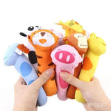 Plush Animal Hand Cranked Stick Stuff Toy (Pack of 5) - KidoKraze