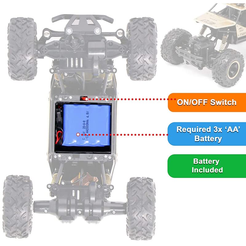 Rock Crawler Alloy OFF Road Remote Control Jeep - KidoKraze