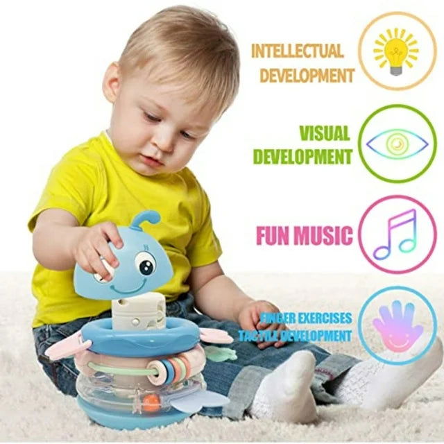 Stacking Musical Rattle Teething Toy - KidoKraze