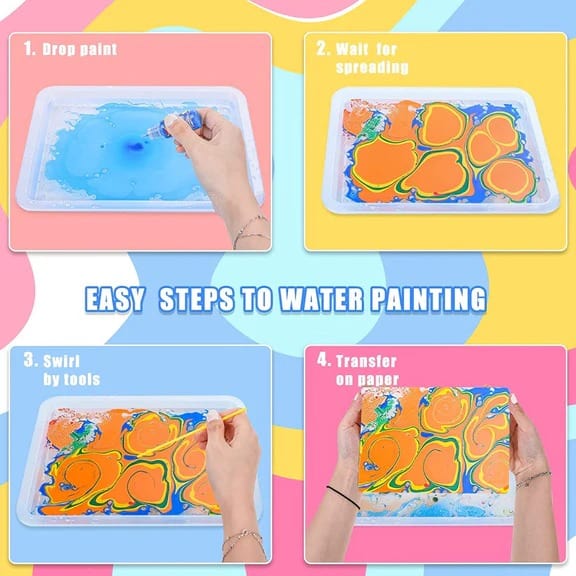 The Master of the Ebru Water Marble Painting 8 Color - KidoKraze