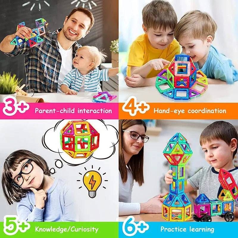 Transparent Magnetic Tiles Building Blocks - KidoKraze