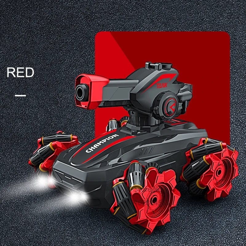 Water Balls Bomb Fire RC Tank with Light Sound & Smoke - KidoKraze