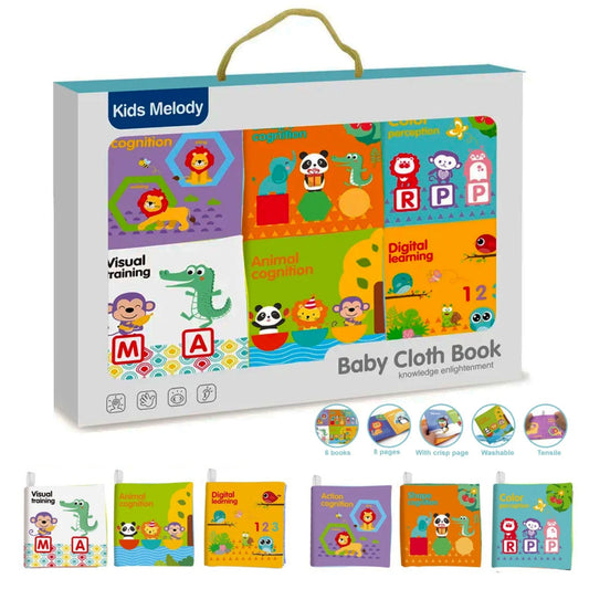 Crinkle Cloth Books for Babies – Set of 6