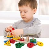 four Column Geometric Shape Sorter