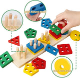 four Column Geometric Shape Sorter