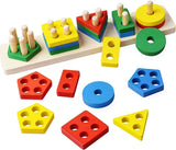 four Column Geometric Shape Sorter