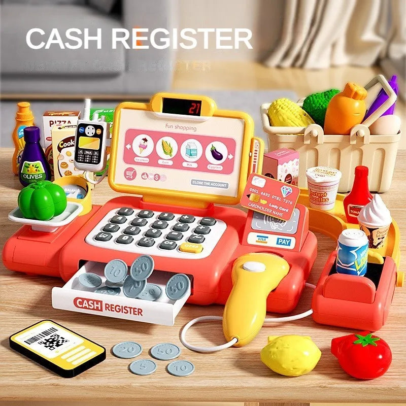 Cash Register Toys Shopping Intelligent Recognition Toy for kids -  37Pcs