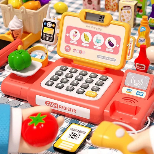 Cash Register Toys Shopping Intelligent Recognition Toy for kids -  37Pcs