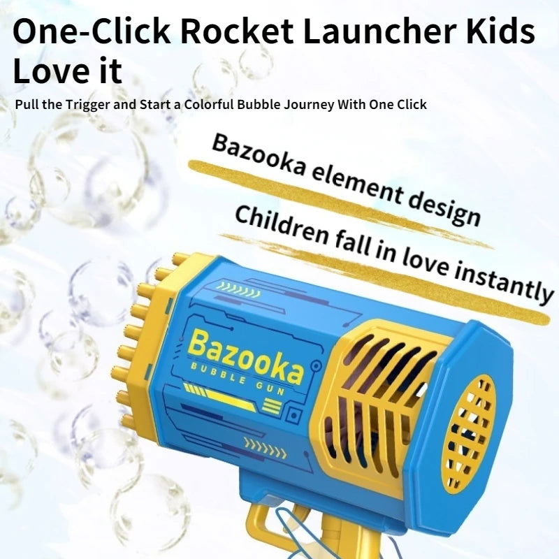 Automatic Cell Operated Bubble Machine Gun 69 Holes - KidoKraze