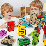 Digital Deformation Robot Toy 0 to 9 Complete Set - KidoKraze
