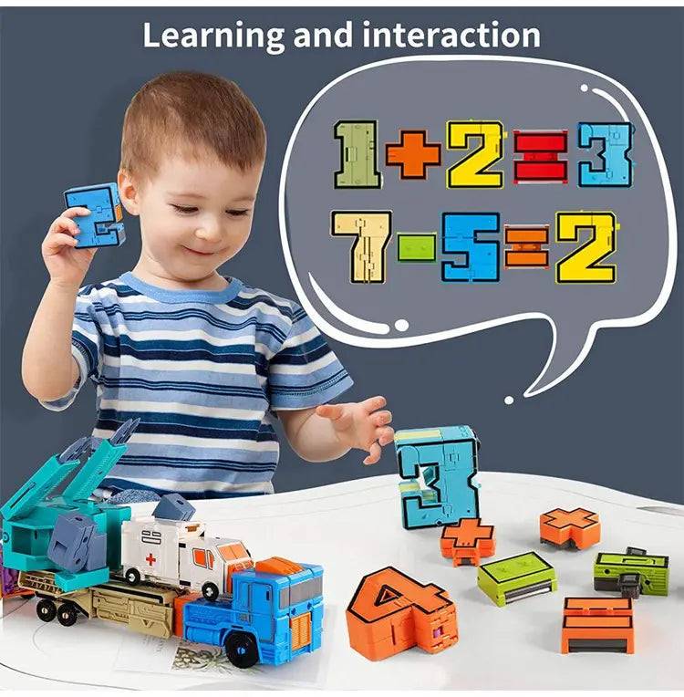 Digital Deformation Robot Toy 0 to 9 Complete Set - KidoKraze