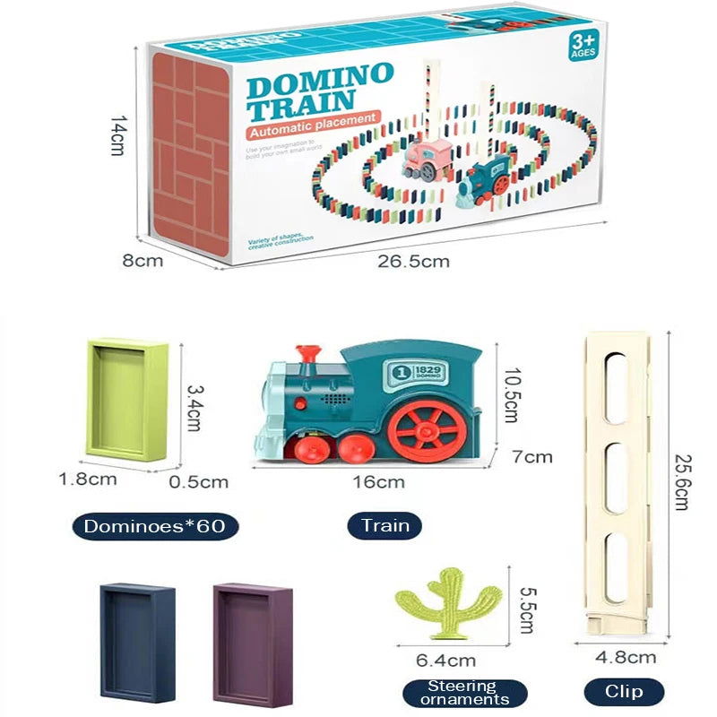 Electric Domino Train Set Automatic Laying Dominoes Brick Blocks - KidoKraze