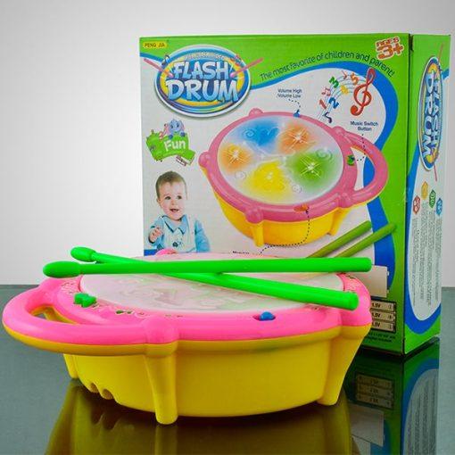 Musical Light Sound Flash Drum with Sticks - KidoKraze