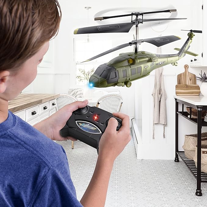 RC Military Flying Helicopter With Infrared Light - KidoKraze