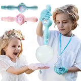 Elastic Smoke Bubble Machine USB Rechargeable Portable Bubble Maker Elastic Bubble Fog Wand for Kids Electric Bubble Blower