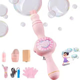 Elastic Smoke Bubble Machine USB Rechargeable Portable Bubble Maker Elastic Bubble Fog Wand for Kids Electric Bubble Blower